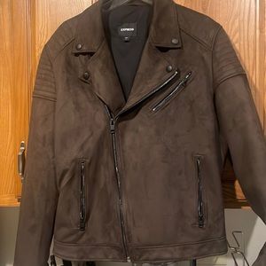 Nice suede men's biker jacket by Express
